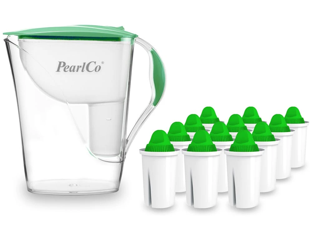 Pearlco Glas-Wasserfilter Weiß Inkl. 12 Alkaline Filterkartuschen 7 Pearlco Glas-Wasserfilter Weiß Inkl. 12 Alkaline Filterkartuschen – Bild 7