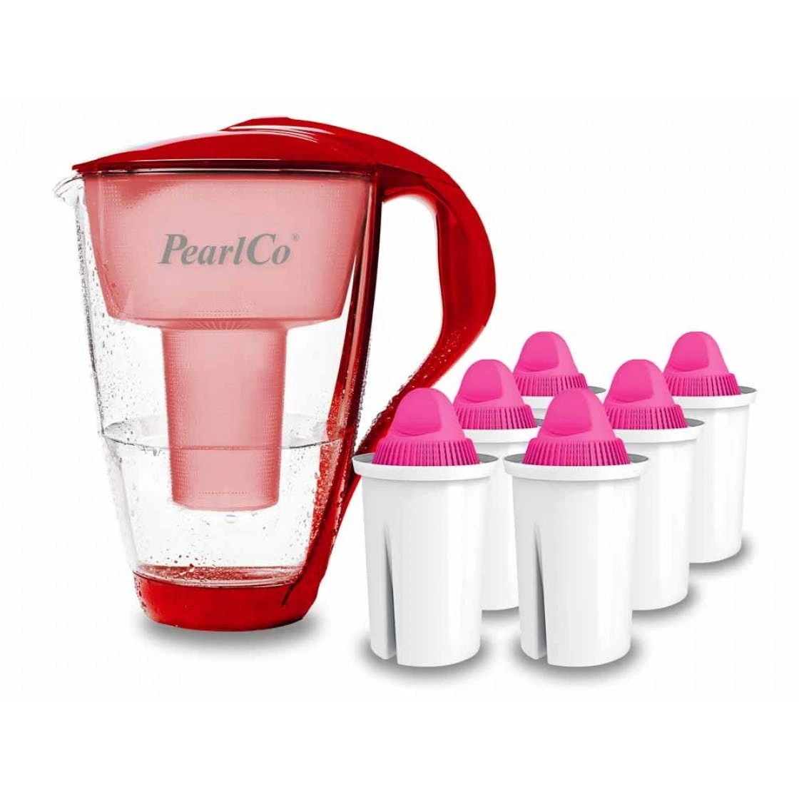 Pearlco Glas-Wasserfilter Rot Inkl. 1 AquaMag Filterkartusche 3 Pearlco Glas-Wasserfilter Rot Inkl. 1 AquaMag Filterkartusche – Bild 3