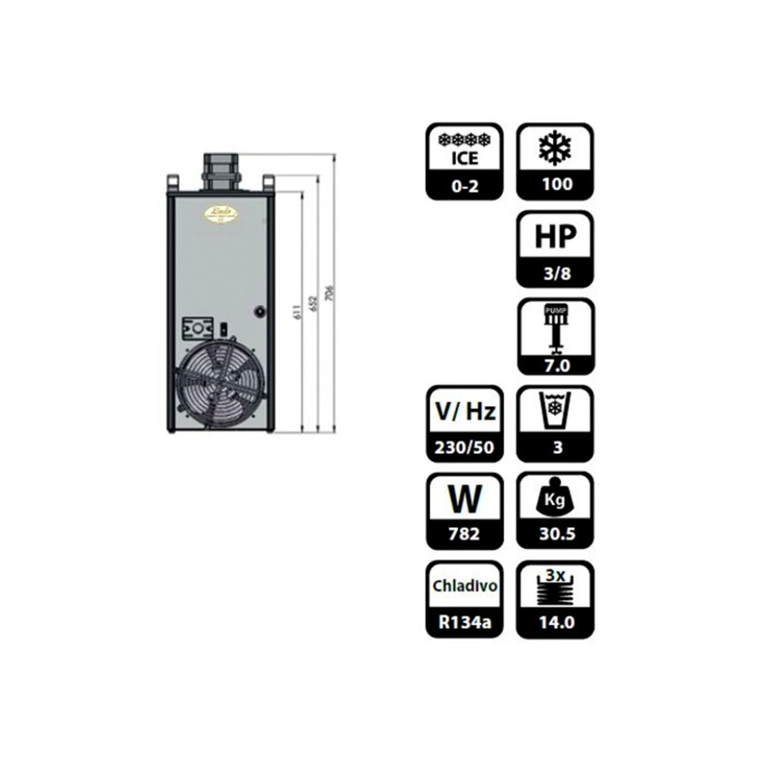 Null Untertheken-Wasserkühlgerät, UTWK - CWP 200, 200 Liter/h, 4-leitig, Green Line 7 Null Untertheken-Wasserkühlgerät, UTWK - CWP 200, 200 Liter/h, 4-leitig, Green Line – Bild 7