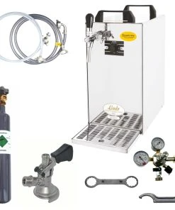 Null Bierzapfanlage Bierkühler Zapfanlage - 60 Liter/h - 1-leitig - KOMPLETTSET - KEG Kombi - CO2 0,5Kg
