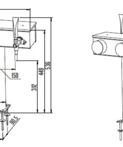 Null Schanksäule Gold 4-leitig, Elegant, `Topp-Qualität!` -HENDI-Geschäft bba3fdd1 39b6 4ac5 b51a 685306b3e73f 2