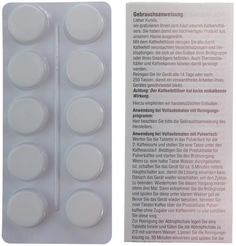 Null Reinigungstabletten Für Kaffeevollautomaten | á 10 Stück, Ø18mm Je 2,5g, Blister In Faltschachtel + Anleitung 1 Null Reinigungstabletten Für Kaffeevollautomaten | á 10 Stück, Ø18mm Je 2,5g, Blister In Faltschachtel + Anleitung
