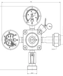 Null Druckminderer 1-leitig CO2 Für Bier Zapfanlage 3bar Gas Druckregler Gasflasche -HENDI-Geschäft bc46aa79 67c0 4803 aecd daac075902da