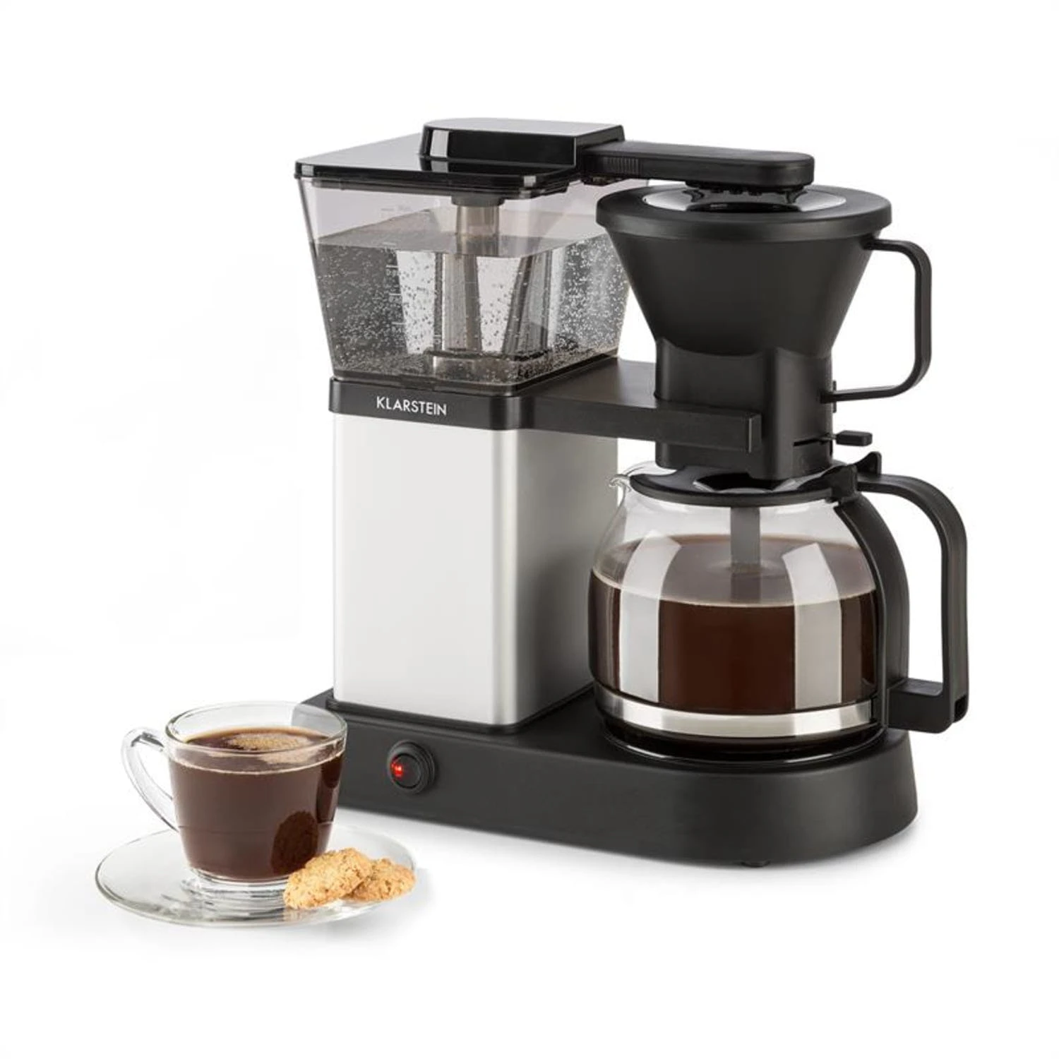 Klarstein GrandeGusto Kaffeemaschine 1690W 1,3l Pre-Infusion 96°C Schwarz/metallic Metallic 1 Klarstein GrandeGusto Kaffeemaschine 1690W 1,3l Pre-Infusion 96°C Schwarz/metallic Metallic