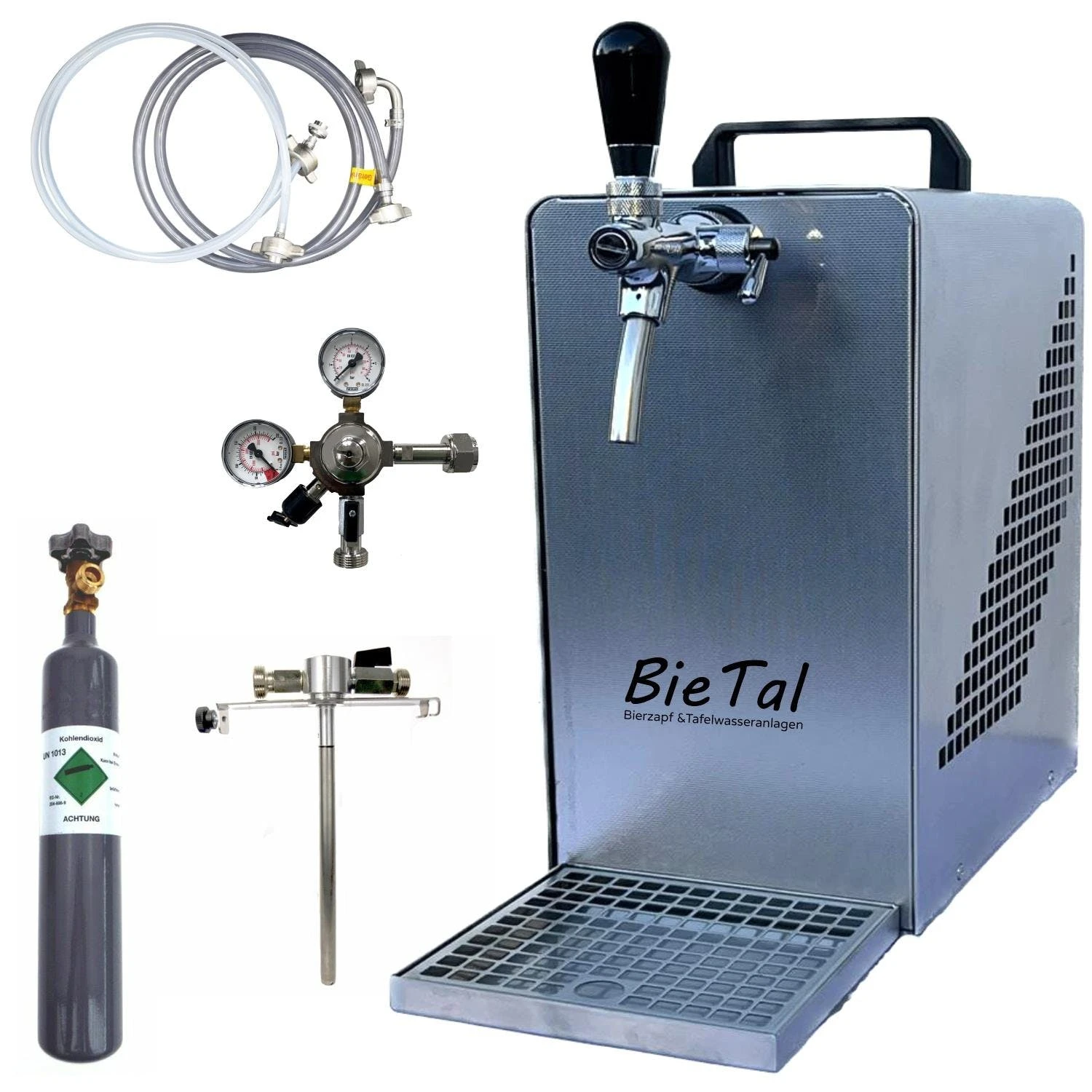 Null BieTal® Bierzapfanlage Bierkühler Zapfanlage 30 Liter/h - KOMPLETTSET - 5/8 Zoll - Typ A - 0,5Kg CO2 2 Null BieTal® Bierzapfanlage Bierkühler Zapfanlage 30 Liter/h - KOMPLETTSET - 5/8 Zoll - Typ A - 0,5Kg CO2 – Bild 2
