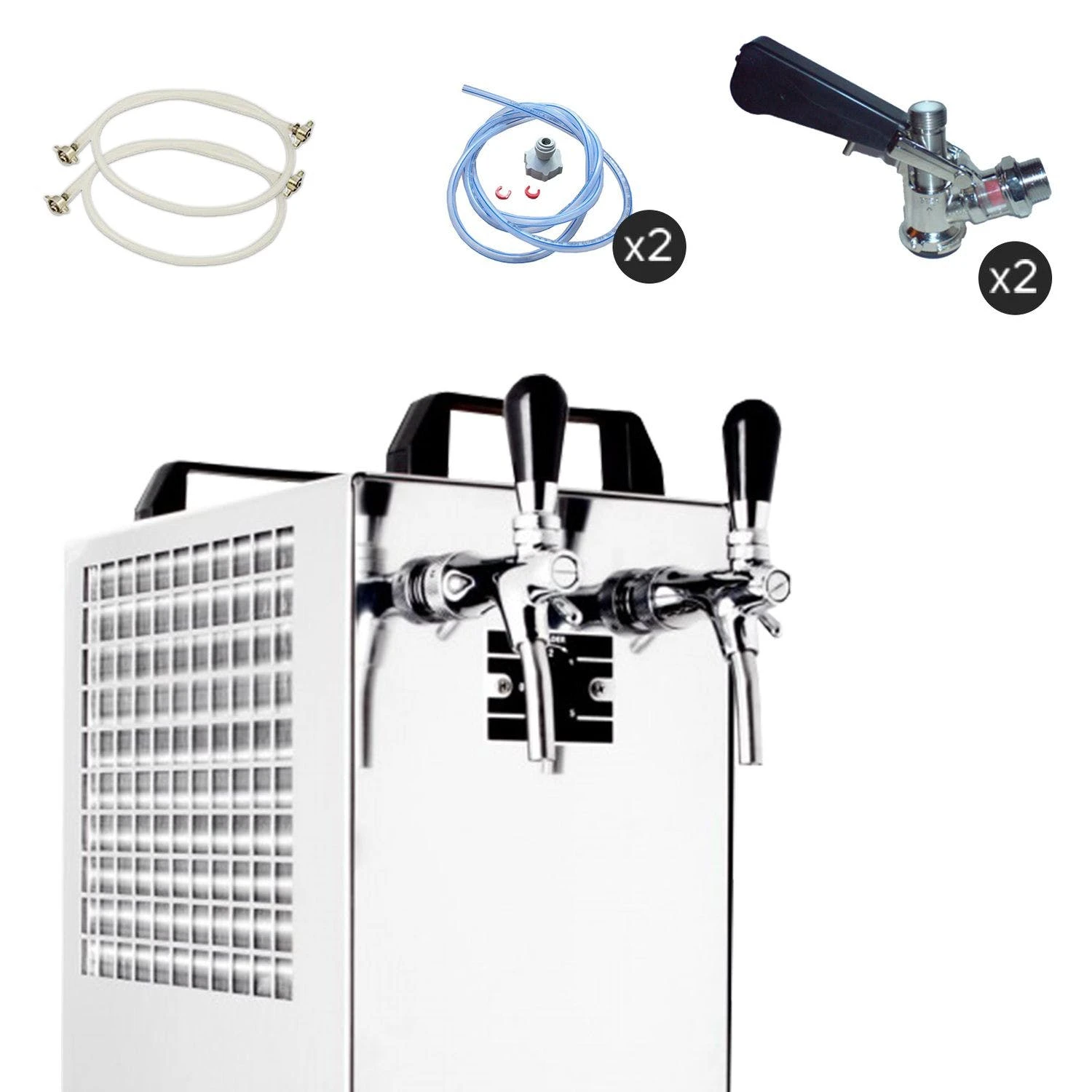 Null Kontakt 40/K Bierzapfanlage 2-leitig Trockenkühlgerät Aus Edelstahl, 50 Liter/h, Mit Membranpumpe, Green Line 5 Null Kontakt 40/K Bierzapfanlage 2-leitig Trockenkühlgerät Aus Edelstahl, 50 Liter/h, Mit Membranpumpe, Green Line – Bild 5