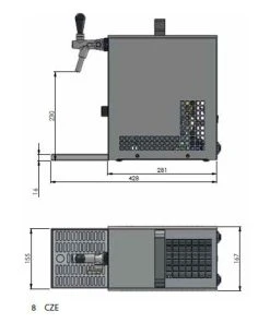 Null Zapfanlage, Bierkoffer, Durchlaufkühler PYGMY 20 1-leitig Trockenkühler , 20 Liter/h, Green Line -HENDI-Geschäft bf988ae2 12e4 4eff 9b87 26a09f696ca9