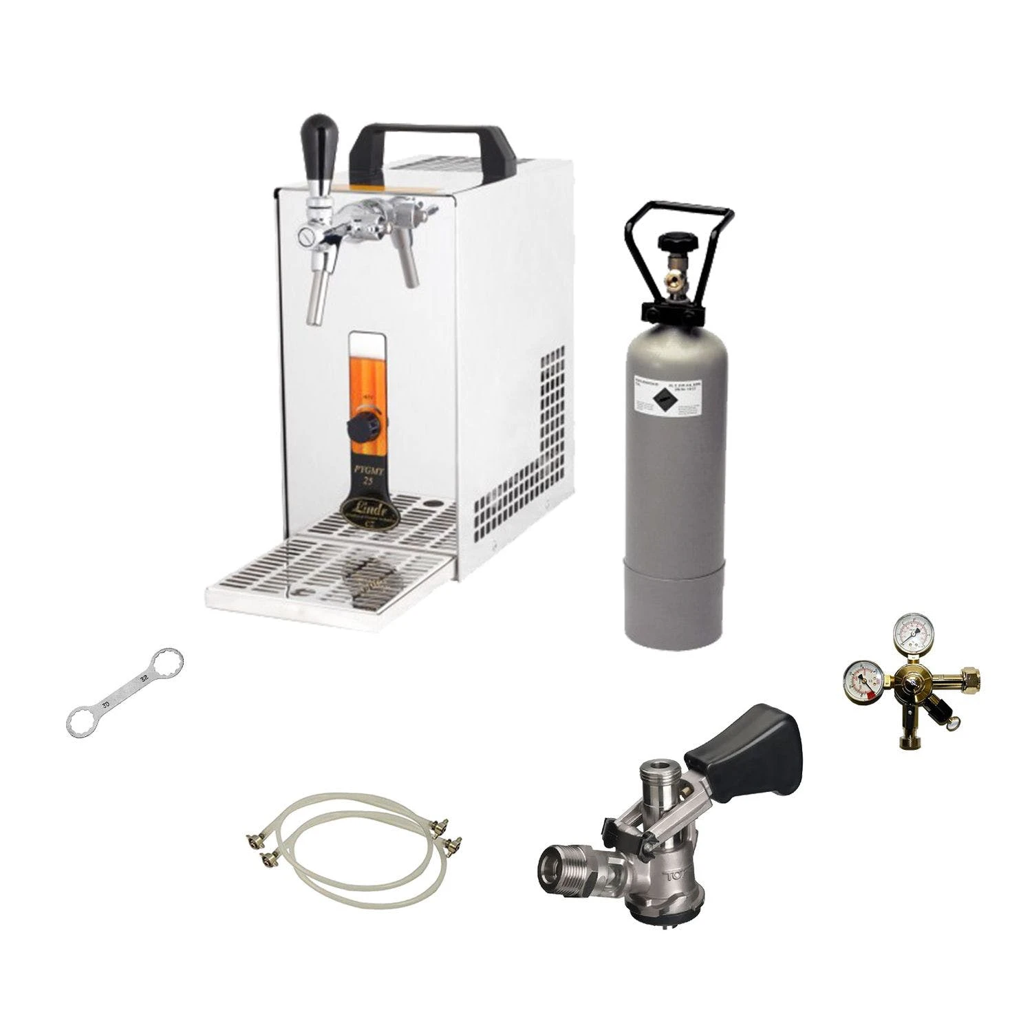 Null Komplett Set - Zapfanlage, Bierkoffer, Durchlaufkühler PYGMY 25 1-leitig Trockenkühler, 30 Liter/h 4 Null Komplett Set - Zapfanlage, Bierkoffer, Durchlaufkühler PYGMY 25 1-leitig Trockenkühler, 30 Liter/h – Bild 4