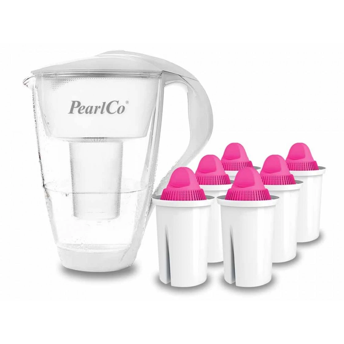 Pearlco Glas-Wasserfilter Weiß Inkl. 1 AquaMag Filterkartusche 5 Pearlco Glas-Wasserfilter Weiß Inkl. 1 AquaMag Filterkartusche – Bild 5