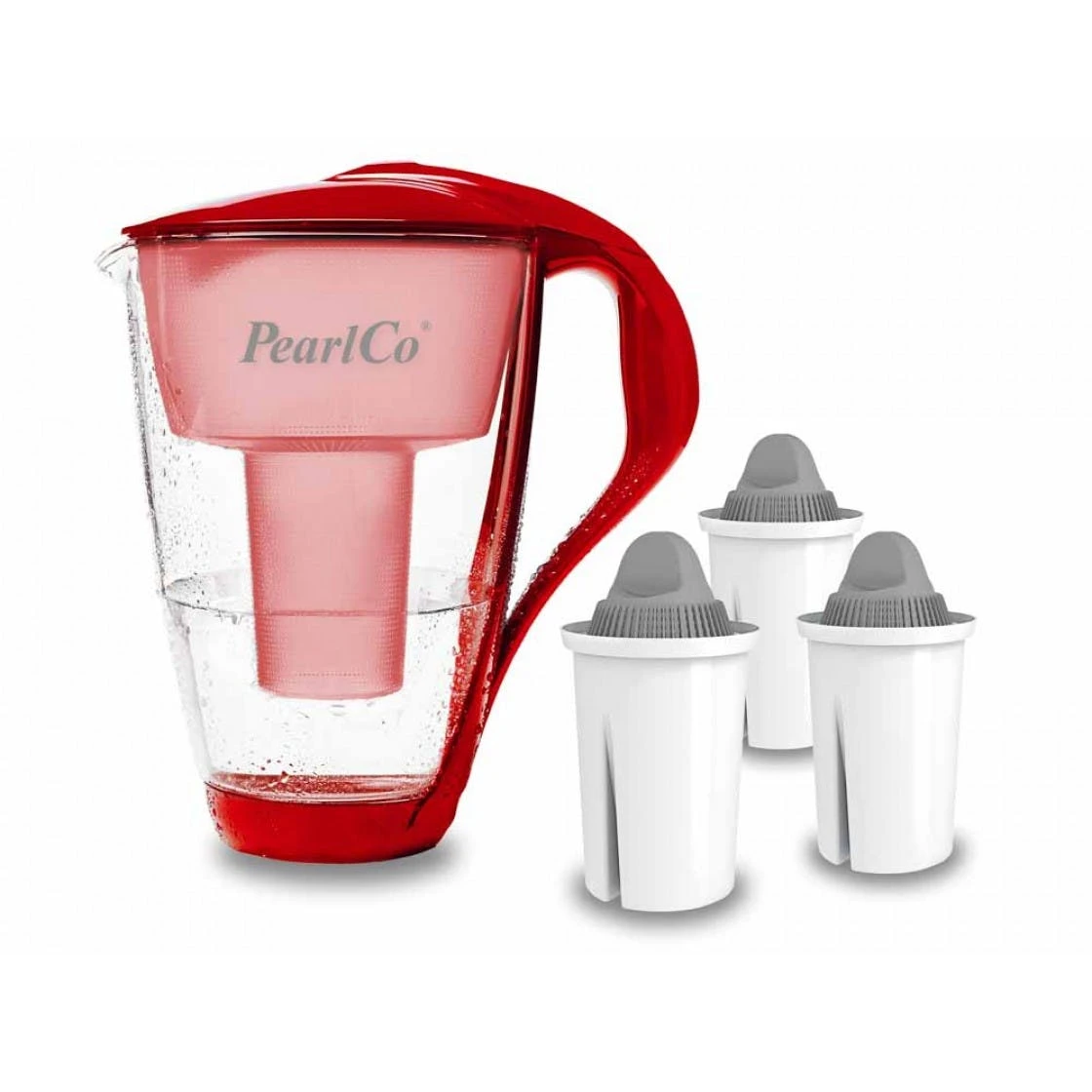 Pearlco Glas-Wasserfilter Rot Inkl. 12 Protect+ Filterkartuschen 3 Pearlco Glas-Wasserfilter Rot Inkl. 12 Protect+ Filterkartuschen – Bild 3