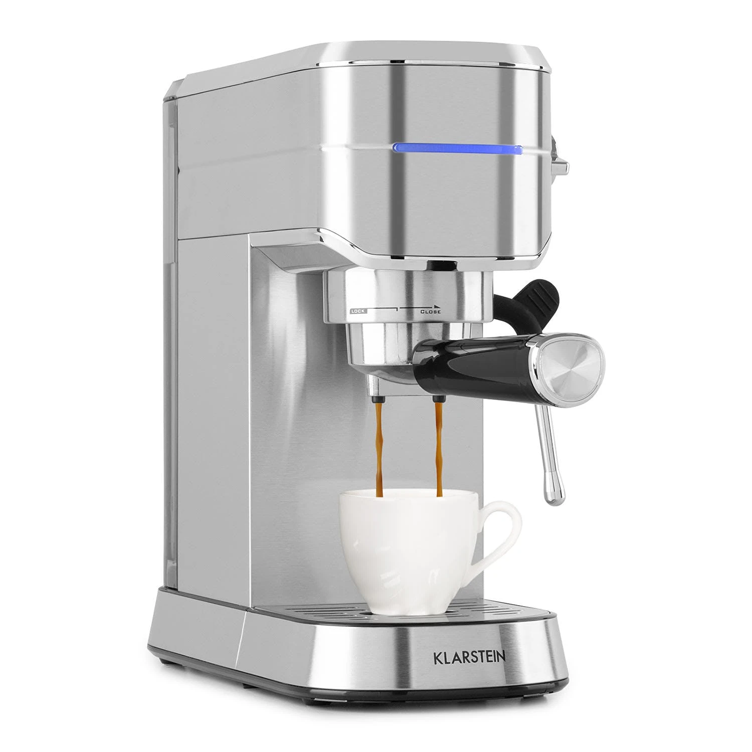 Klarstein Futura Espressomaker 20 Bar 1450W 20 Bar 1,25l Rostfreier Edelstahl 1 Klarstein Futura Espressomaker 20 Bar 1450W 20 Bar 1,25l Rostfreier Edelstahl