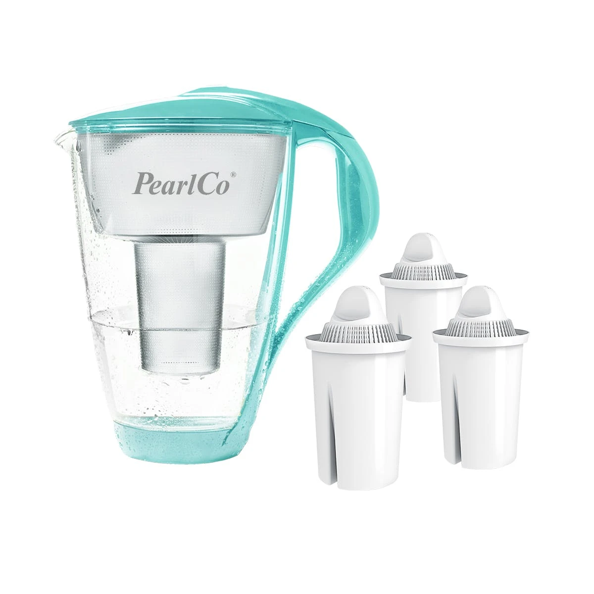 Pearlco Glas-Wasserfilter Schwarz Inkl. 3 Universal Filterkartuschen 5 Pearlco Glas-Wasserfilter Schwarz Inkl. 3 Universal Filterkartuschen – Bild 5