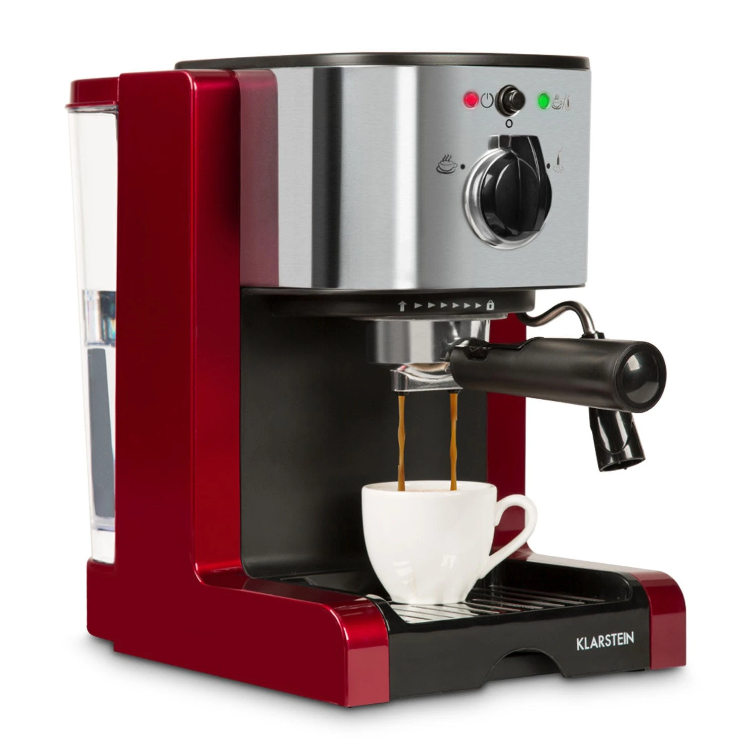Klarstein Gusto Classico Espressomaker 1350 Watt 20 Bar Druck Wassertank: 1,5 Liter Rot 6 Klarstein Gusto Classico Espressomaker 1350 Watt 20 Bar Druck Wassertank: 1,5 Liter Rot – Bild 6
