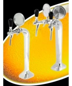 Null Schanksäule Chrom 2-leitig, Elegant, `Topp-Qualität!`