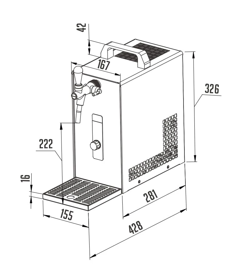Null Komplett Set - Zapfanlage, Bierzapfanlage PYGMY 25/K Mit Membranpumpe, 1-leitig Trockenkühlgerät Aus Edelstahl, 35 Liter/h, Green Line 6 Null Komplett Set - Zapfanlage, Bierzapfanlage PYGMY 25/K Mit Membranpumpe, 1-leitig Trockenkühlgerät Aus Edelstahl, 35 Liter/h, Green Line – Bild 6