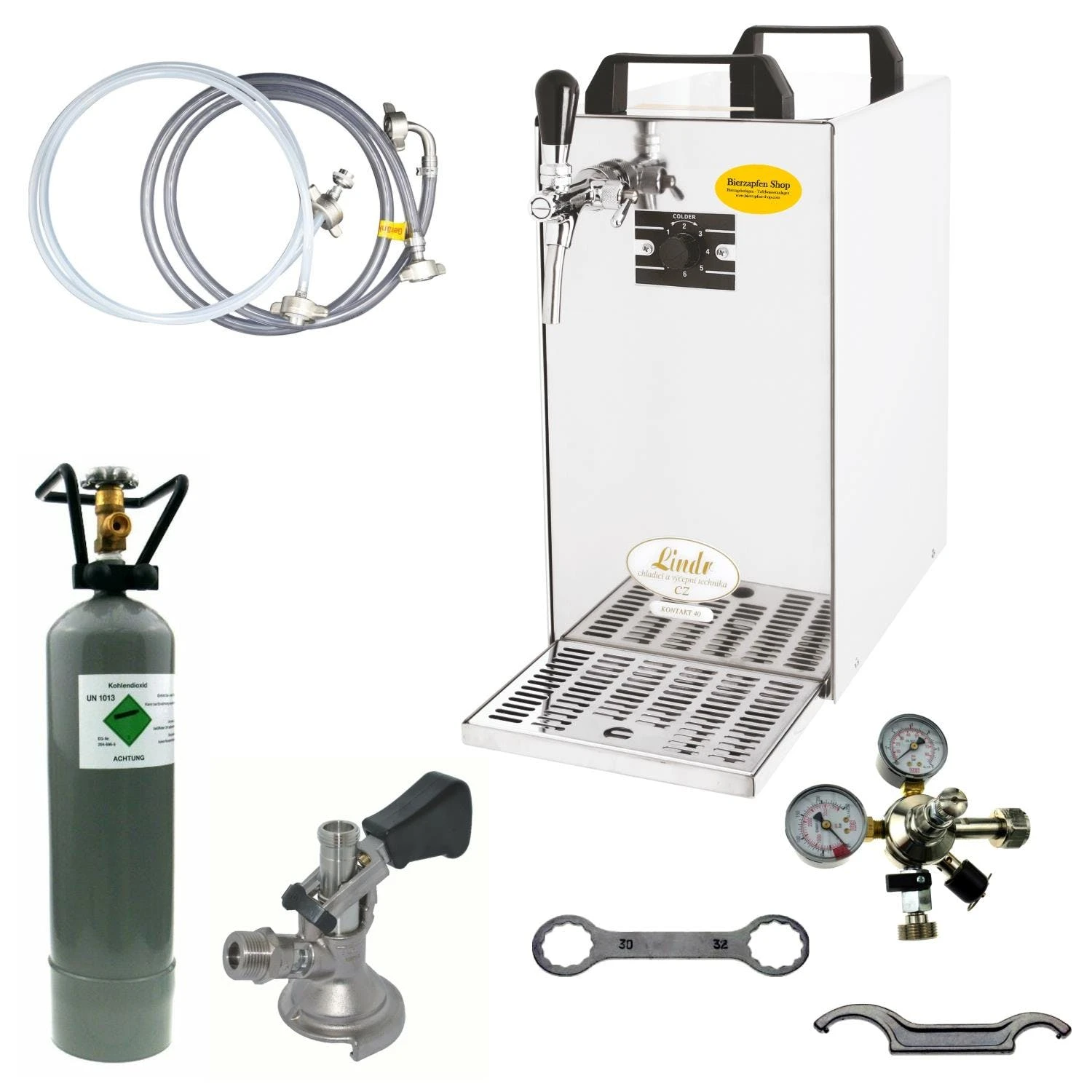 Null Bierzapfanlage Bierkühler Zapfanlage - 60 Liter/h - 1-leitig - KOMPLETTSET - KEG Kombi - CO2 0,5Kg 4 Null Bierzapfanlage Bierkühler Zapfanlage - 60 Liter/h - 1-leitig - KOMPLETTSET - KEG Kombi - CO2 0,5Kg – Bild 4