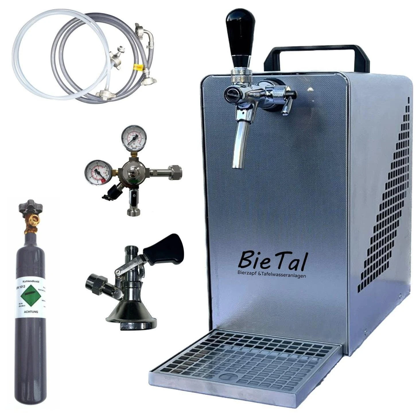 Null BieTal® Bierzapfanlage Bierkühler Zapfanlage 30 Liter/h - KOMPLETTSET - 5/8 Zoll - Typ A - 0,5Kg CO2 4 Null BieTal® Bierzapfanlage Bierkühler Zapfanlage 30 Liter/h - KOMPLETTSET - 5/8 Zoll - Typ A - 0,5Kg CO2 – Bild 4