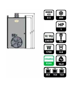 Null Untertheken-Wasserkühlgerät, UTWK - CWP 300, 300 Liter/h, 6-leitig, Green Line -HENDI-Geschäft f154e8c6 51b5 4e49 8c74 480b94173efd