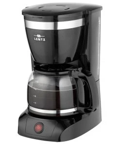 Null LENTZ Kaffeemaschine 10-Tassen Kaffeeautomat Mit Permanentfilter Inkl. Messlöffel (schwarz)