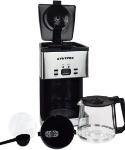 Syntrox-germany Edelstahl Kaffeemaschine Kaffeeautomat Mit Timer