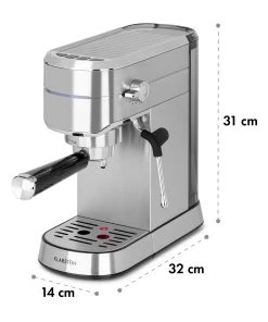 Klarstein Futura Espressomaker 20 Bar 1450W 20 Bar 1,25l Rostfreier Edelstahl 12 Klarstein Futura Espressomaker 20 Bar 1450W 20 Bar 1,25l Rostfreier Edelstahl -HENDI-Geschäft f5e3c193 f8c4 415b 8dd1 c3342ab69050