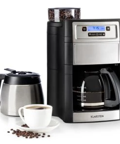 Klarstein Aromatica X Kaffeemaschine Mahlwerk Glaskanne Aroma+ Edelstahl Silber -HENDI-Geschäft f813fe19 780f 4b9f a656 c02b08dfffe0 3