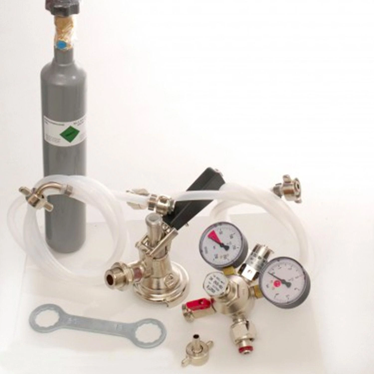 Null Zubehörpaket Mit Flach Fitting, 7mm Bierschlauch Und 0,5 Kg CO2 Flasche 1 Null Zubehörpaket Mit Flach Fitting, 7mm Bierschlauch Und 0,5 Kg CO2 Flasche