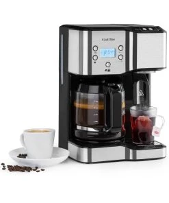 Klarstein Caldetto Kaffeemaschine 1900W Heißwasserspender Schwarz